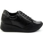 Bambi K01586080011 Siyah Leather Kadın Casual Ayakkabı