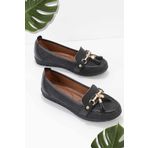 Bambi K01590010909 Siyah Kadın Loafer Ayakkabı