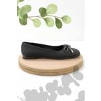 Bambi K01641121201 Siyah Nubuk Kadın Loafer Ayakkabı