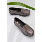 Bambi K01797002009 Platin Kadın Loafer Ayakkabı