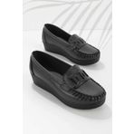 Bambi K01797002109 Siyah Kadın Loafer Ayakkabı