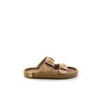 Bambi K04553030028 Bej Leather Kadın Terlik