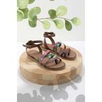 Bambi K05197020903 Çok Renkli Leather Kadın Sandalet