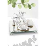Bambi K05215401009 Metalik Lame Kadın Klasik Topuklu Ayakkabı