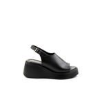 Bambi K05359032103 Siyah Leather Kadın Sandalet