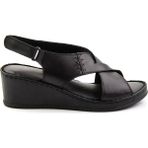 Bambi K05552001203 Siyah Taba Leather Kadın Sandalet