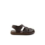Bambi Kahve Leather Erkek Sandalet 43