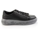 Bambi Siyah Hakiki Deri Erkek Sneaker E01600121241