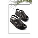 Bambi Siyah Leather Kadın Sandalet K05278204403