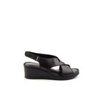 Bambi Siyah Leather Kadın Sandalet K05552001203
