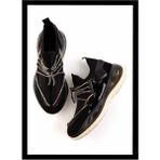 Bambi Siyah Streç Kadın Sneaker K01212040717