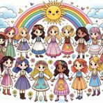 Bambine nella storia e nel mondo - Coloring book: Un album per scoprire come sono e com'erano le bambine in altre epoche e in diversi posti del mondo