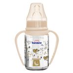 Bambino B015 125 ml Krem Silikon Kiraz Uçlu Kulplu Cam Biberon
