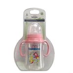 Bambino B818 Pembe 250 ml Pp Geniş Ağızlı Kulplu Biberon