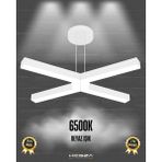 Bambino (Beyaz Kasa, Beyaz Işık) Ledli Modern Sarkıt Linear LED Avize Salon Mutfak Oturma Odası Yatak Odası Antre Hol LED