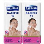 Bambino Cotton Kare 50x2 Adet Makyaj ve Bebek Temizleme Pamuğu