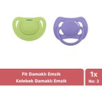 Bambino Emzik Seti - No:3 Silikon Emzikler 12 Ay ve Üzeri Bebeğiniz için Renkli Tasarım - 1 Yaş ve Üzeri
