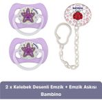 Bambino Kelebek Emzik Seti - No:3 - 18+ Ay - Beyaz