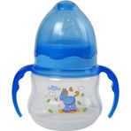 Bambino Mavi 150 ml PP Geniş Ağızlı Kulplu Biberon