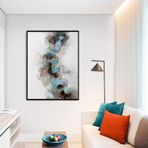 Bambola Yağlı Boya Dokulu Tablo 90X120 Siyah Çerçeveli