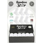 Bamboo Star Bambu Beyaz Erkek Soket Uzun Düz Dikişsiz 6'lı Premium Kutulu Çorap - 40 - 45