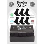 Bamboo Star Bambu Erkek Soket Uzun Düz Siyah Dikişsiz 6'lı Premium Kutulu Çorap - 01-Siyah - 40 - 45