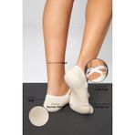 Bamboo Star Bambu Kadın Krem Kaydırmaz Taban Silikon Baskı Pilates Yoga Fitness Dans Aktivite Babet Çorabı - 36 - 40