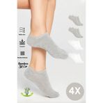bamboo star Bambu Kadın Sneaker Beyaz Çorap Dikişsiz Bilekte Görünmez Spor Çorap Premium 4 Lü Paket