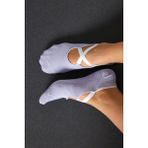 Bamboo Star Bambu Lila Siyah Kaydırmaz Taban Silikon Baskı Pilates Yoga Fitness Dans Aktivite Babet Çorabı 2’li - 36 - 40