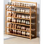 Bambu 3 Katmanlı Ayakkabı Raf Katlanır Ayakkabı Dolabı Şık Giriş Depolama Raf 70x23.8x45 cm Nizing Ayakkabı için Çoklu İdeal