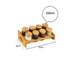 Bambu 9 Parça Tek katlı Standlı Baharatlık Seti