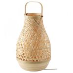 Bambu Abajur MeridyenDukkan Bambu, 36 cm Masa Lambası Dekorasyon