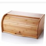 Bambu Açılır Kapanır Kapaklı Ekmek Kutusu Ekmeklik Ekmek Dolabı 38X19CM
