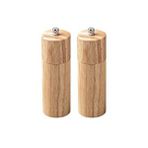 Bambu Ahşap Gövdeli Tuz Karabiber Değirmeni Baharat Öğütücüsü 16 Cm - 2 Adet - 377 Kahverengi