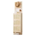 Bambu Ayakkabı Dolabı Depolama Portmanto ve 3 Açılır Çekmeceli Serbest Ayakta Dar Oturma Odası Koridor İnce Ayakkabı Rafı Dolabı (50 x 24 x 186 cm)