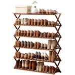 Bambu Ayakkabı Rafı Düzenleyici, 3 Katlı Çok Katmanlı Katlanır Ayakkabı Kulesi, Dolaplar, Koridorlar ve Oturma Odası için Yerden Tasarruflu Dikey Depolama Rafı (50 cm)