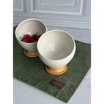 Bambu Ayaklı Kişiye Özel 2'li Salata Kasesi - 0 - 249 ml