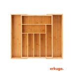 Bambu Ayarlanabilir (BÜYÜK BOY) Çekmece Içi Ölçü Ayarlı Kaşıklık 6-8 Bölmeli, Organizer
