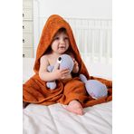 Bambu Balık Nakışlı Bebek Havlu Kundak Ve Kese Seti (tarçın, Orta)