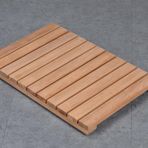 Bambu Banyo Paspası Kaymaz Ayaklı Hızlı Kuruyan Su Geçirmez Duş Paspası Küvet ve Banyo için Dikdörtgen Ahşap Ördek Tahtası Çok Fonksiyonlu Kaymaz Mat (110 x 30 cm)