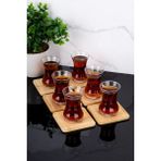 Bambu Bardak Altlığı Çay Bardağı Altlığı 6’lı Çay Tabağı - 6 Adet