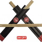 Bambu Cin Cubugu Chopsticks 200 Cift