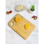 Bambu Dikdörtgen Kesme Tahtası 32X22 Cm, Şık ve Dayanıklı Mutfak Gereci - Seçenek 1 - Ahşap - Bej
