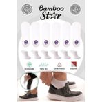 Bambu Erkek Sneaker Beyaz Çorap Dikişsiz Görünmez Bilekte Görünmez Spor Çorap Premium 6'lı Paket