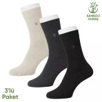 Bambu Erkek Soket Çorabı - 3 Çift - Dikişsiz - Gori -17135 - Set 1
