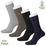 Bambu Erkek Soket Çorap - 4 Çift - Dikişsiz - Biga - 17619 - Set 4