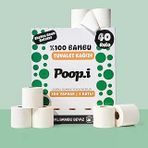 Bambu "Extra Uzun Rulo" 40 Tuvalet Kağıdı Naked Doğal Beyaz