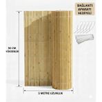 Bambu Görünümlü Kamış Hasır Balkon Çiti 90X500 cm - Dekoratif Bahçe ve Çit Hasırı