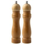 Bambu Gövdeli Komple Ahşap Tuz Karabiber Değirmeni Baharat Öğütücüsü Büyük Boy 21 Cm 2 Adet