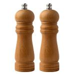 Bambu Gövdeli Komple Ahşap Tuz Karabiber Değirmeni Baharat Öğütücüsü Orta Boy 16 Cm 2 Adet